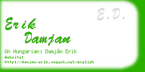 erik damjan business card